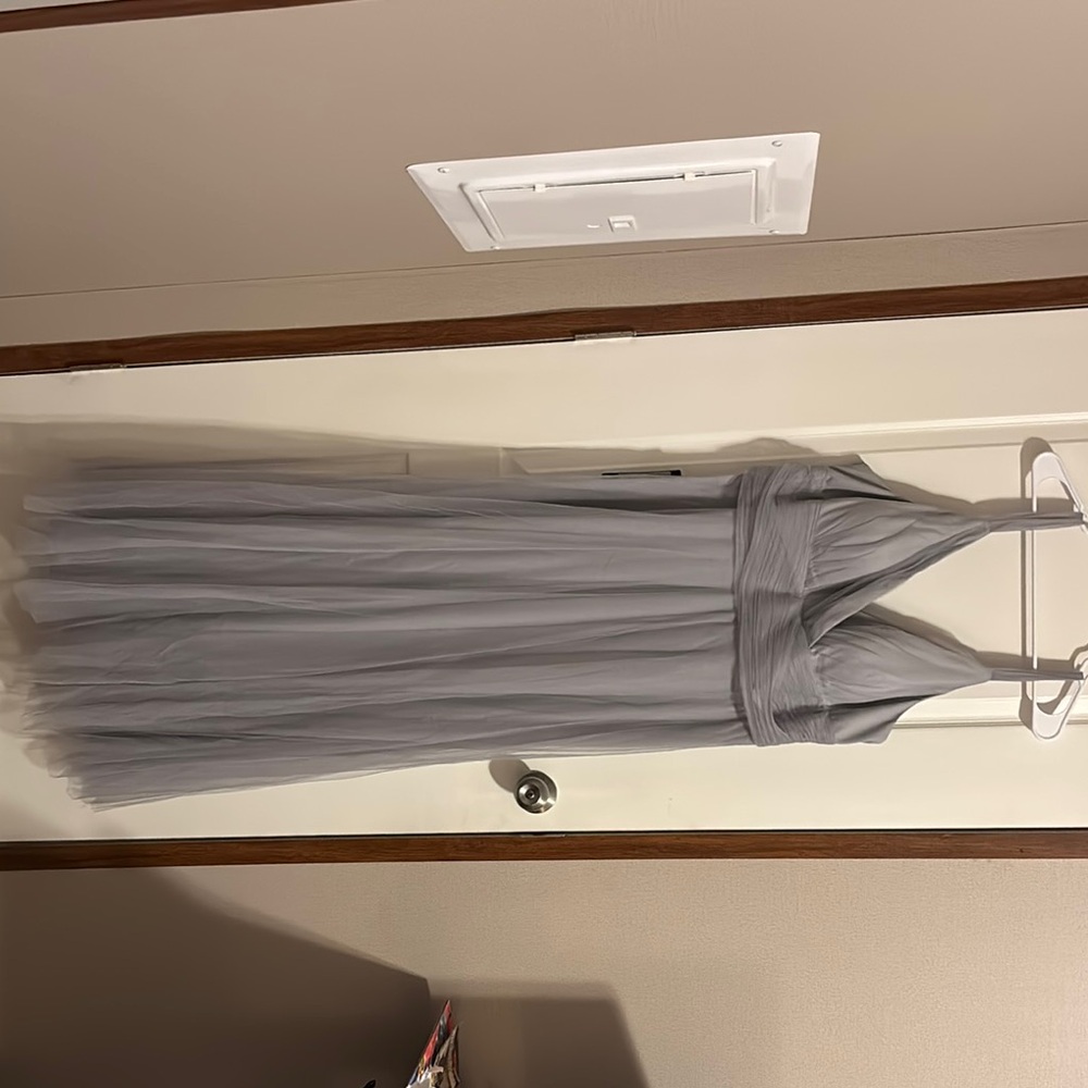 Elegant Gray Tulle Gown